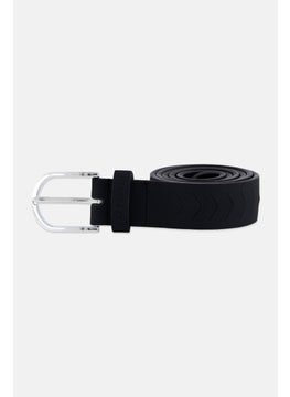 Buy Men Leather Belt, Black in Saudi Arabia