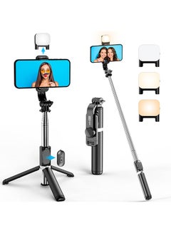 اشتري Portable 41 Inch Selfie Stick Phone Tripod with Wireless Remote Extendable Tripod Stand 360 Rotation Compatible في السعودية