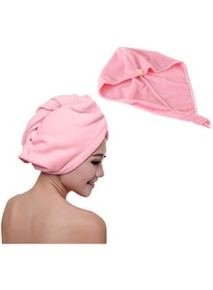 Buy Hanso Hair Drying Cap Microfiber - Quick Drying, Gentle Care For Curly Hair, Hair Drying Towel (Pink) in Egypt
