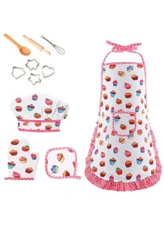 Buy Oasisgalore 11pcs Kids Cooking Baking Set Children Chef Costume Set Chef Pretend Gifts Toys for Girls in UAE