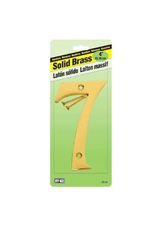 Buy Reflective Solid Brass House Number 7 Sign Gold 4 Inch BR-90/7 in Saudi Arabia