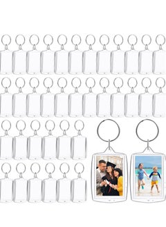 Buy 150 Pieces Photo Insert Keychain Clear Acrylic Picture Keychains Picture Frame Key Chain 2.2 x 1.6 Inch Rectangle Blank Photo Keychains for Holiday Photo Diaplay Supplies in UAE