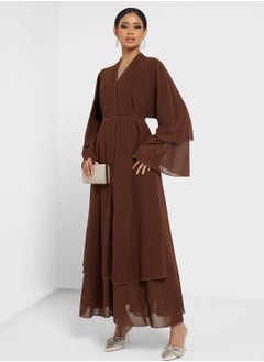 Buy Layered Hem Abaya in UAE