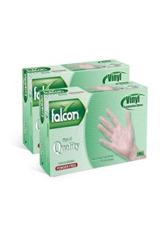 Buy Pack of 2 Vinyl Gloves - Clear Powder Free-Small size in UAE