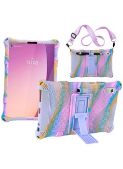 Buy Case Compatible with Lenovo Tab M9 9.0 inch (TB-310FU), [360 Rotating Stand][Shoulder Strap][Stylus][Pencil Holder],Shockproof Colorful Silicone Tablet Protective Cover in Saudi Arabia