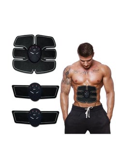 Buy 3IN1 Smart EMS Wireless Electric Massager Electrotherapy Back Pain Relief ABS Fit Muscle Stimulator Abdominal Muscles Trainer in UAE