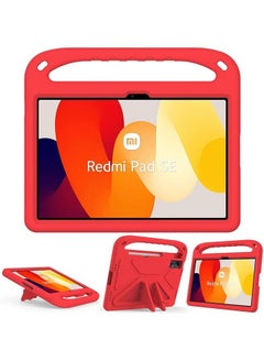 اشتري Compatible with Redmi Pad SE 11 inch 2023 Case, Kids Shockproof Handle Stand Tablet Cover Case for Redmi Pad SE (Red) في الامارات
