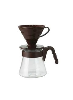 اشتري Hario VCND-02B Set with Dripper Glass Server Scoop and Filters Size 02 Craft Coffee Maker Size 02 VCSD-02CBR في الامارات