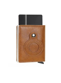 Buy AirTag Wallet for Men Card Holder RFID   Blocking Smart Air Tag Leather Wallet with Apple Airtag Holder in Saudi Arabia