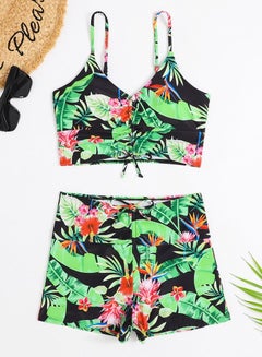 Buy 2 Piece Boxer Swimsuit Beach Bikini in UAE