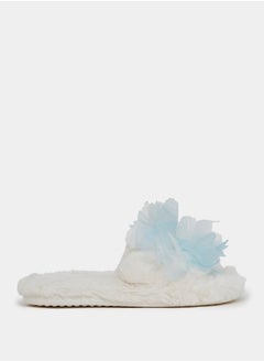 Buy Applique Detail Faux Fur Bedroom Slippers in Saudi Arabia