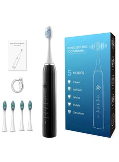 Buy Sonic Electric Toothbrush for Adults Kids Black in UAE