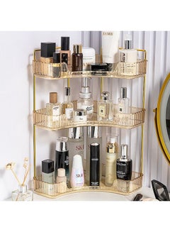 Buy Makeup Organizer 3 Tier Bathroom Organizer for Perfumes and Makeups Skincare Toiletries ect Multifunctional Organizer Rack for Dresser Bedroom Living Room Bathroom (Amber 3-Tier) in Saudi Arabia