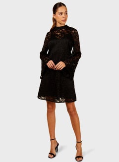 Buy Black Lace Mini Dress in Saudi Arabia