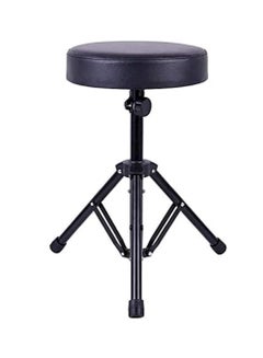 Buy Drum Playing Folding Stool With Adjustable Seat Black in UAE