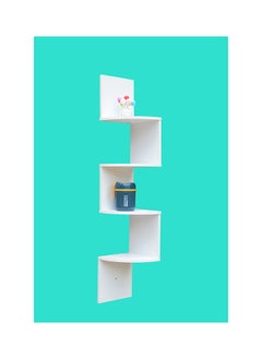 Buy FLOATING WALL SHELVES 4  TIER CORNER WHITE SIZE: 19.8X19.8X102.8CM in UAE