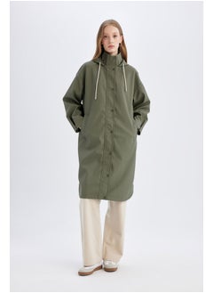 اشتري Woman Relax Fit Hooded Raincoat في مصر