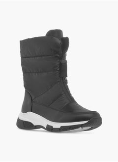 اشتري Women's Textured High Shaft Boots with Zip Closure في الامارات