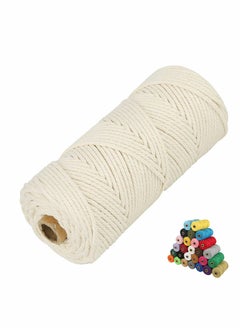 Buy Natural Cotton Cord Perfect Macrame Supplies DIY Crafts Cord Macrame Cotton Cord 4 Ply Twisted Macrame Yarn in Saudi Arabia