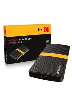 Buy External SSD hard Disk 1TB, ShockProof, for Games and Storage, X200, with USB3 Output, Small Size, Black in Saudi Arabia