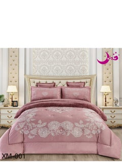 Buy Winter Bed Sheet for One and a Half Medium Filling Used on Two Sides Velvet and Soft fur160x210cm in Saudi Arabia