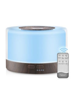 Buy 500ml Ultrasonic Air Humidifier, Essential Oil Diffuser, 7-color LED Light with Remote Control, Timing Setting, Suitable for Home/Office/Study in Saudi Arabia