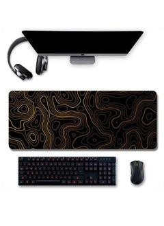 Buy Large Mouse Pad Extended Gaming Mouse Pad 800x300mm Non-Slip Rubber Base Mouse pad Office Desk Mat Desk Pad Smooth Cloth Surface Keyboard Mouse Pads for Computers,Yellow in UAE