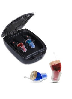 Buy 1 Pair High Quality Hearing Aids for Seniors, Rechargeable Hearing Aids with Charging Case, Invisible Hearing Amplifier and Noise Canceling Device in Saudi Arabia