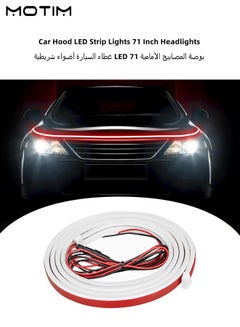 اشتري Car Hood LED Strip Lights 71 Inch Flexible Headlights Waterproof Exterior Car Led Light Daytime Running Light Strips for Car and Truck في الامارات
