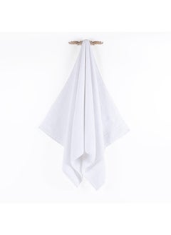 Buy Serra Bath Towel, White - 600 Gsm, 70X140 Cm in UAE