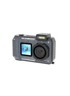 Buy 4K Waterproof Digital Camera, 48MP, 18x Zoom, Dual Screen, 20 Beauty Filters, 2500mAh Battery, Black in UAE