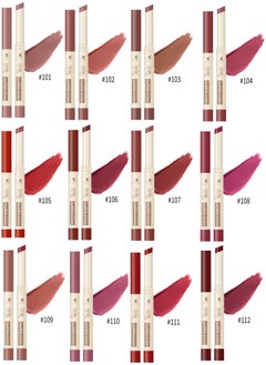 Buy 12-Piece Up To 24H Matte & Intense Lipstick Multicolour in Saudi Arabia