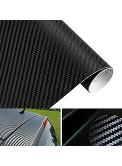 Buy 60cmX200cm Black Carbon Fiber Vinyl Wrap Texture 3D self adhesive  Decor Sheet Roll Film (Black, 200cm x 60cm/6.5ft x 2ft) in Egypt
