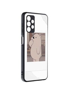 اشتري TPU Protection and Hybrid Rigid Clear Back Cover Case Bear Cartoon Thinking for Samsung Galaxy A13 4G في السعودية