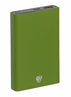 Buy Power Bank 10000mAh Type C PD 20W USB A Fast Charging QC3.0 5A Green Color in UAE