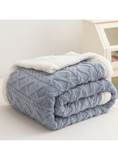 Buy Coral Flannel Thickened Lambswool Blanket Sofa Blanket 180x200Cm in UAE