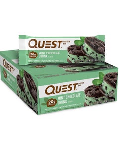 Buy Quest Nutrition Mint Chocolate Chunk Protein Bar 12 Count in UAE