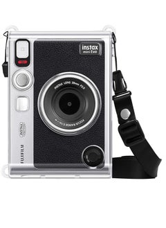 Buy Protective Case for Fujifilm Instax Mini EVO Camera, Crystal Hard PVC Clear Cover Hard Carry Case with Adjustable Removable Shoulder Strap in Saudi Arabia