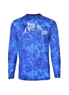 Buy Bob Marlin UPF50 Long Sleeve Youth Performance Shirt Grander Blue in UAE