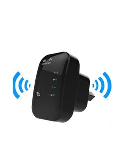 اشتري Repeater WiFi Signal Amplifier Wireless Network Through Wall Router Extender Black في السعودية