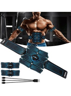 Buy Abs Stimulator Workout Equipment, Muscle Toner Training Device, Abdominal Toning Belt Trainer, Ab Machine USB Rechargeable Gear for Abdomen/Arm/Leg, Strength Training Equipment for Men and Women in Saudi Arabia