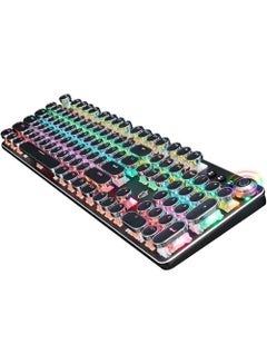 Buy K820 Multimedia Mechanical Keyboard Retro Punk Button Keycap RGB Mechanical Keyboard Computer Game Wired Keyboard in UAE