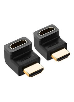 Buy HDMI Adapter 90 Degree Right AnglePlated High Speed Black in UAE