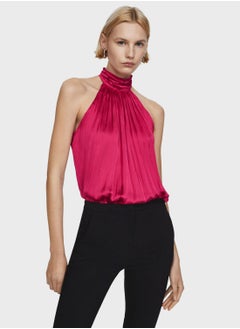 Buy High Neck Pleated Top in UAE