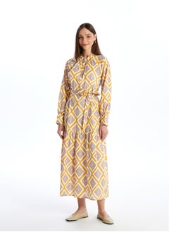 اشتري Patterned Long Sleeve Women's Shirt Dress في مصر