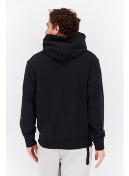 Buy Men Sportswear Fit Long Sleeves Outdoor Hoodie, Black in Saudi Arabia