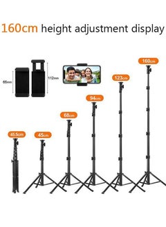 اشتري 160CM Gimbal Stabilizer for Smartphone Extendable Selfie Stick Tripod with Wireless Remote Gimbal Stabilizer with Auto Balance Phone Holder for All Cell Phone في السعودية