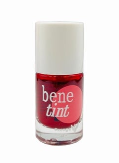 Buy Long Lasting Waterproof Lip Gloss Rose Tint Cheek Stain With Applicator Brush 0.42 oz Red in UAE