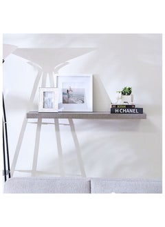 Buy Allano Floating Shelf Wooden Wall Mounted Shelf Display Invisible Metal Bracket Shelves For Decorations In Living Room Laundry Room Bed Room L 100 x W 23.5 x H 4.3 cm Cement Marble in UAE