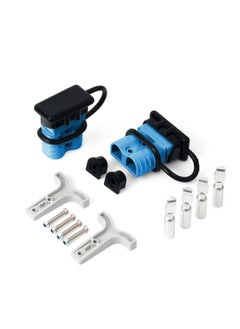 اشتري Wire Connector 2 Pack, 120A 4-6 Gauge Battery Quick Connect Disconnect Wire Harness Plug, 12V to 36V Battery Quick Connect Disconnect Set for Car Bike ATV Winches Lifts Motors More (Blue) في الامارات